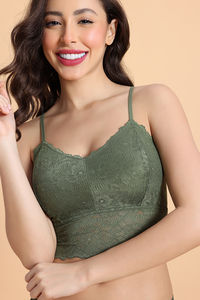 Zivame Double Layered Non Wired High Coverage Bralette - Four Leaf Clover — thumbnail 6